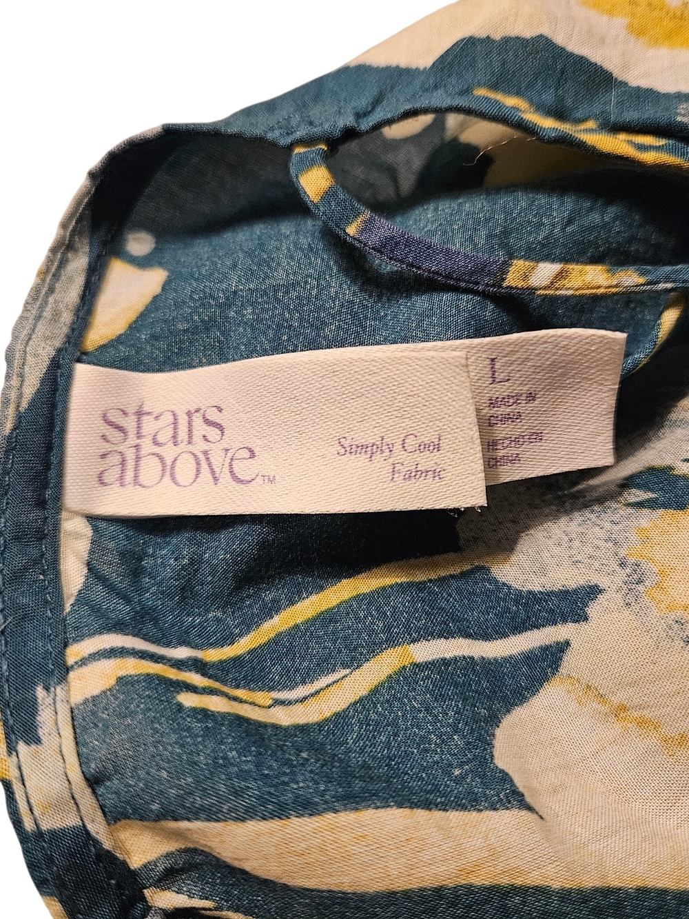 stars above Teal Floral Two-Piece Pajama Set - Picture 10 of 11